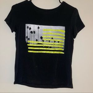 Black graphic tee